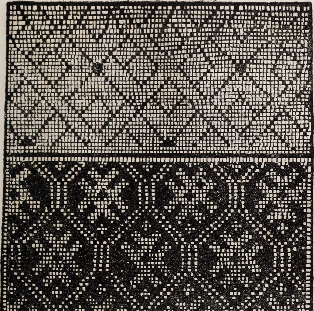 An illustration from Patrons de broderie et de lingerie du XVIe siècle, 1872, leaf 74