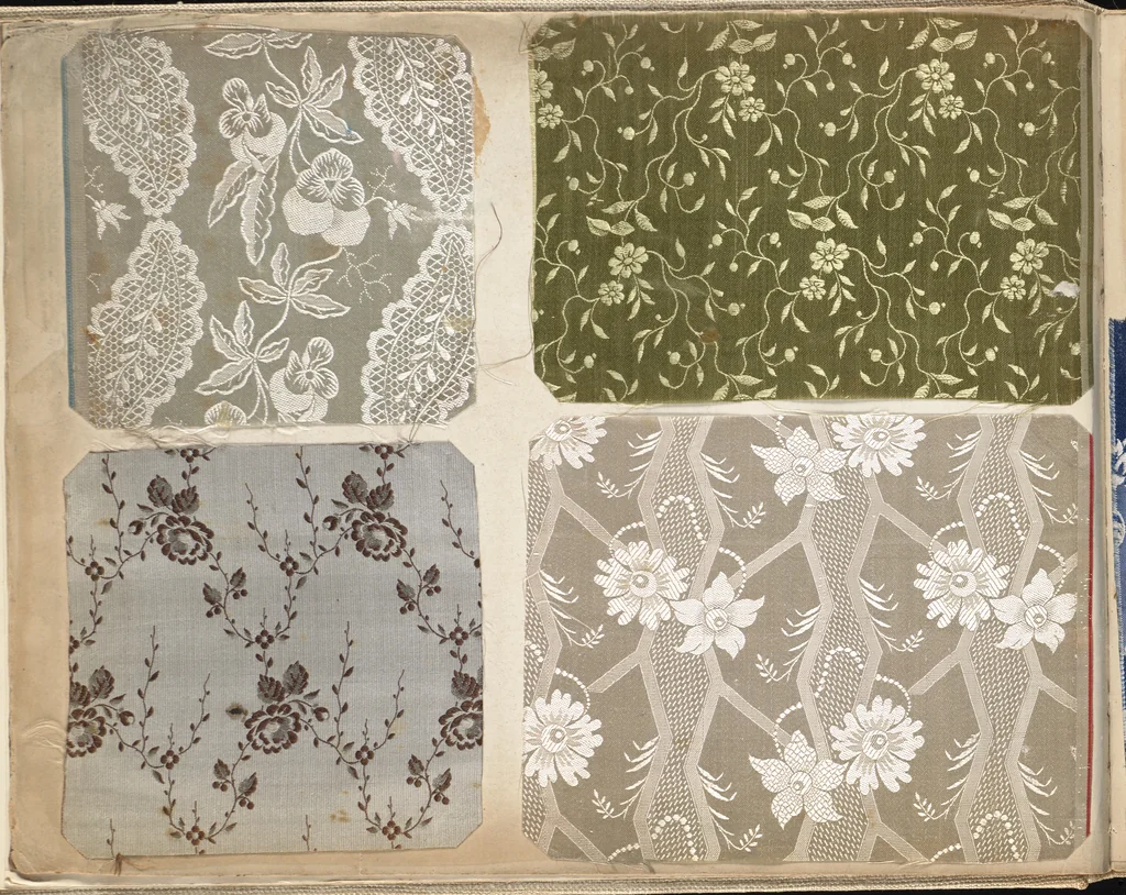An illustration from Pattern book of silks and damasks, 1700, leaf 11