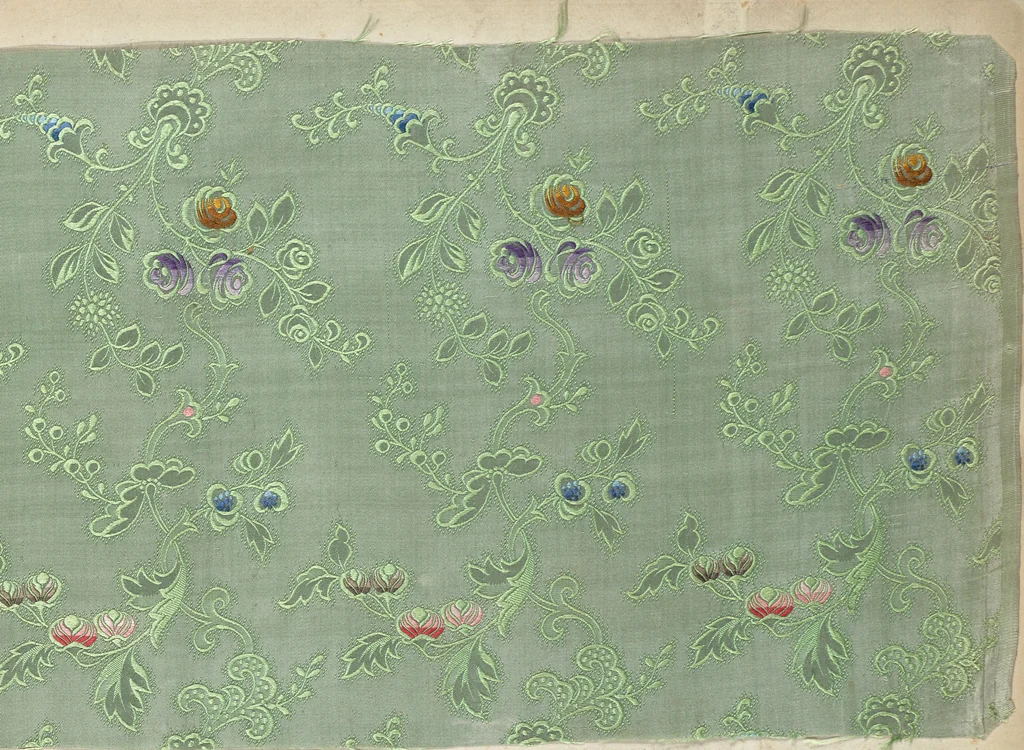 An illustration from Pattern book of silks and damasks, 1700, leaf 38