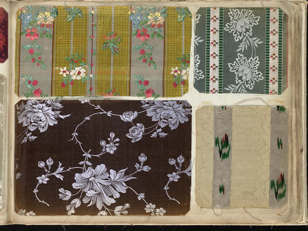 An illustration from Pattern book of silks and damasks, 1700, leaf 42