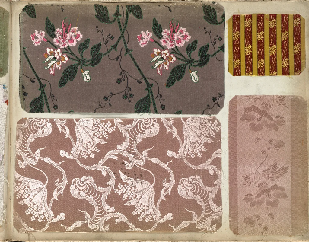 An illustration from Pattern book of silks and damasks, 1700, leaf 44