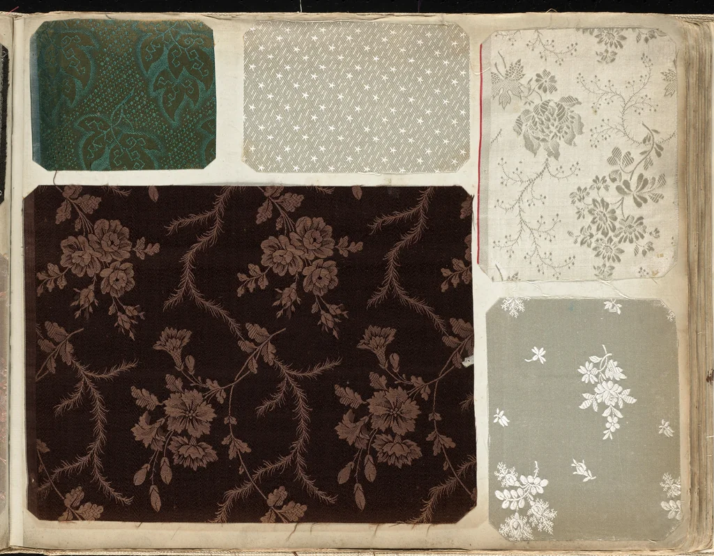 An illustration from Pattern book of silks and damasks, 1700, leaf 52