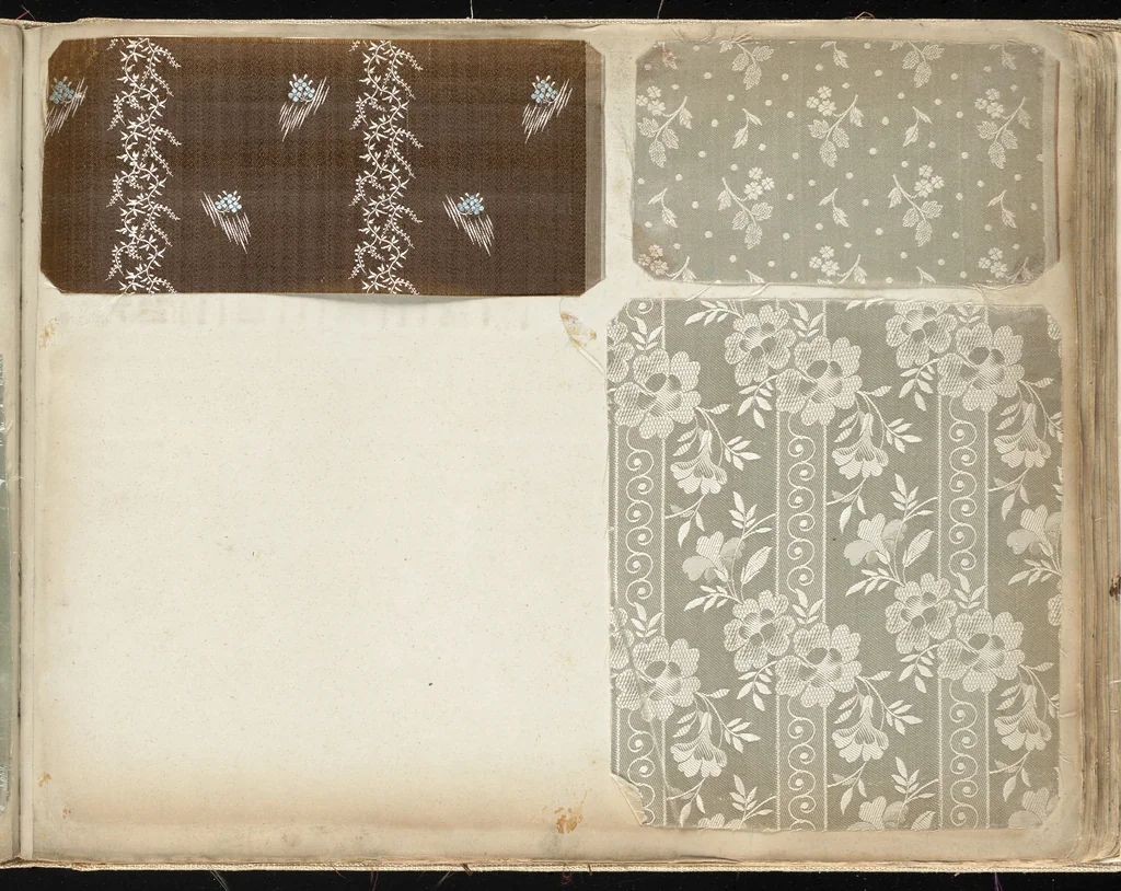 An illustration from Pattern book of silks and damasks, 1700, leaf 54