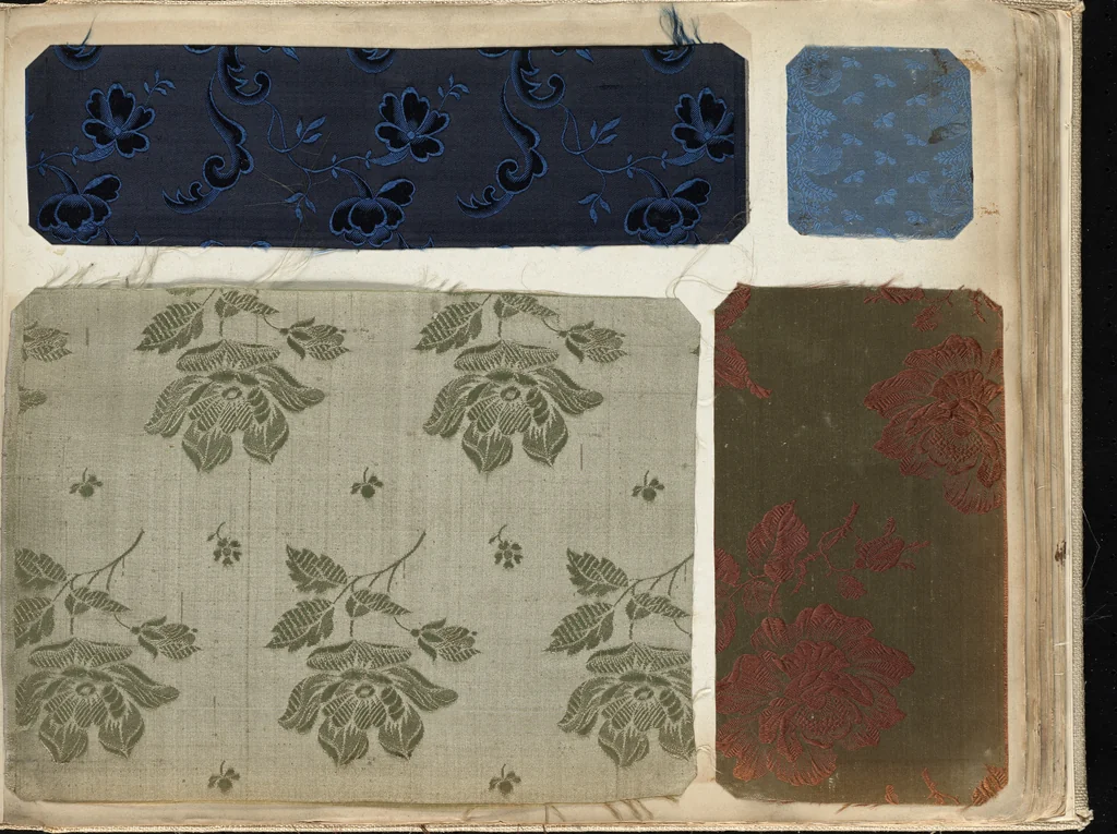 An illustration from Pattern book of silks and damasks, 1700, leaf 58