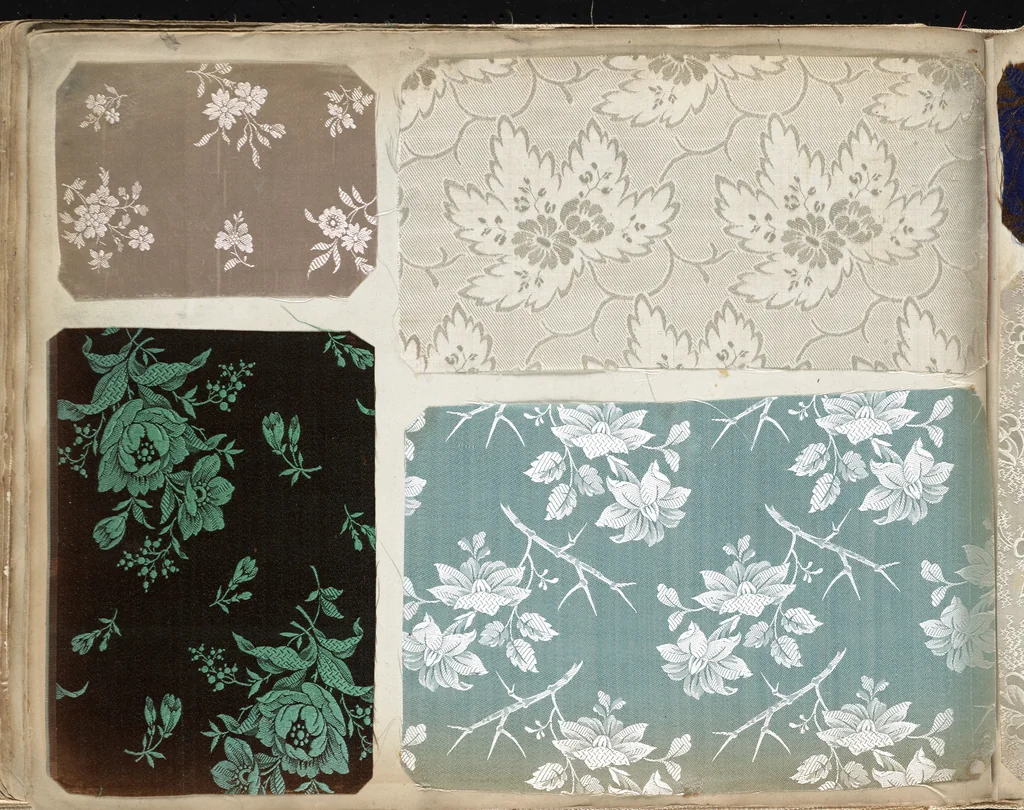 An illustration from Pattern book of silks and damasks, 1700, leaf 75