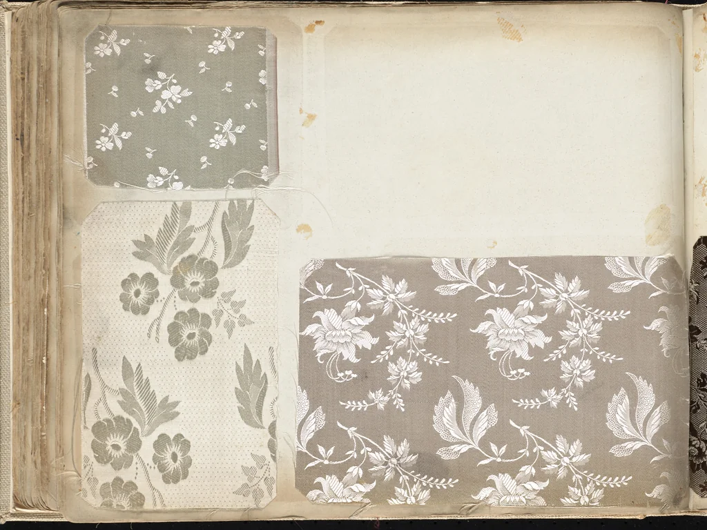 An illustration from Pattern book of silks and damasks, 1700, leaf 77