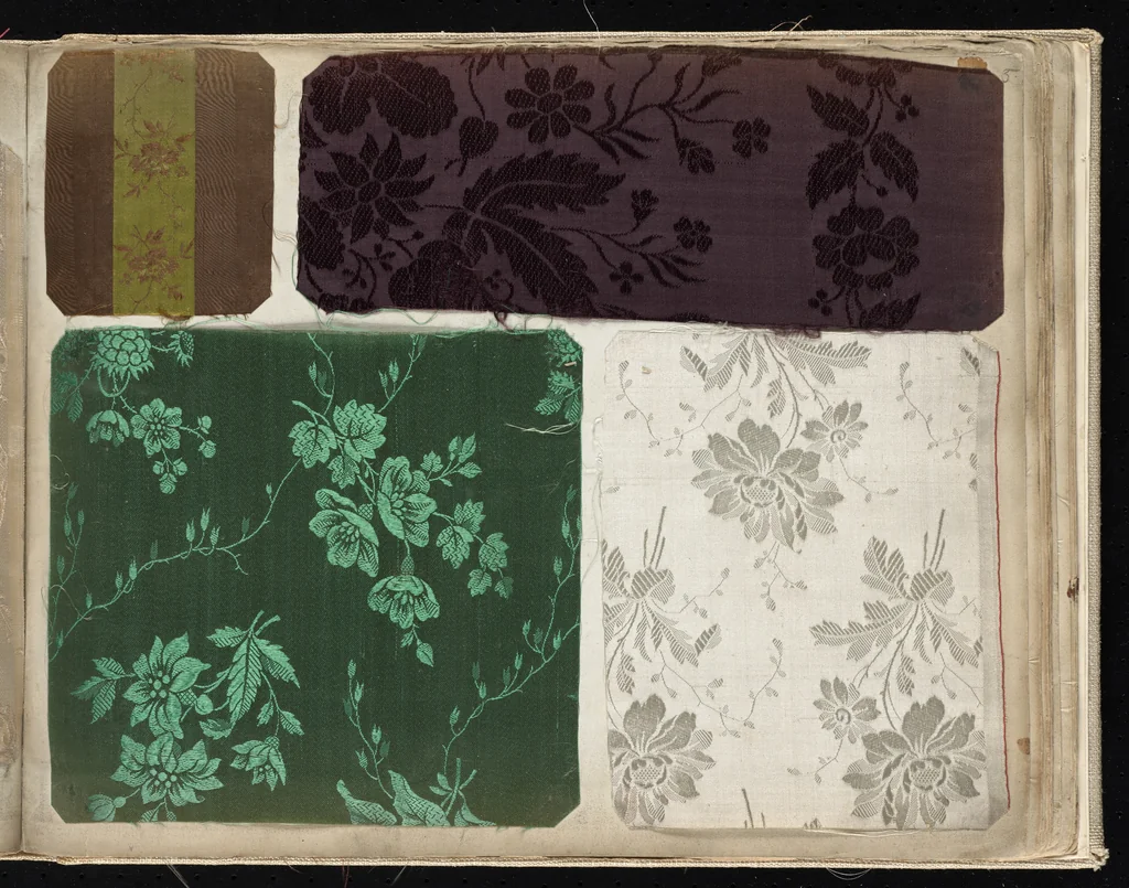 An illustration from Pattern book of silks and damasks, 1700, leaf 90