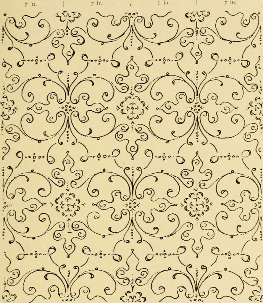 An illustration from Pattern design : a book for students treating in a practical way of the anatomy, planning & evolution of repeated ornament, 1915, leaf 110