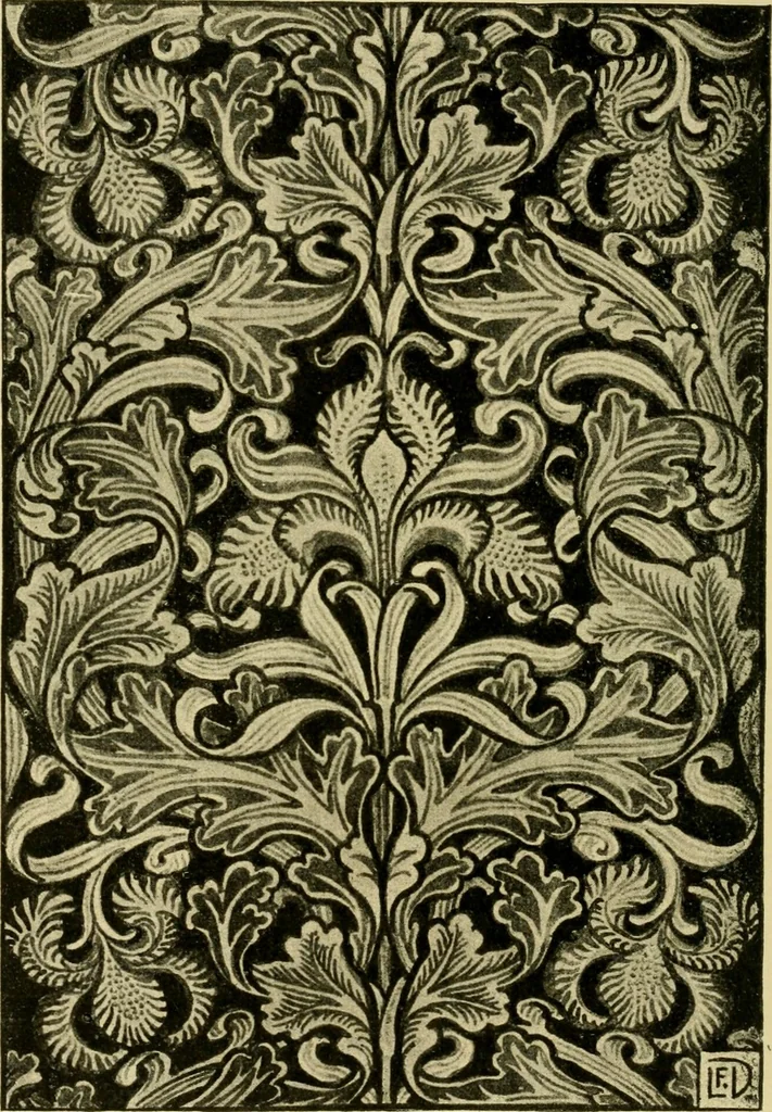 An illustration from Pattern design : a book for students treating in a practical way of the anatomy, planning & evolution of repeated ornament, 1915, leaf 125