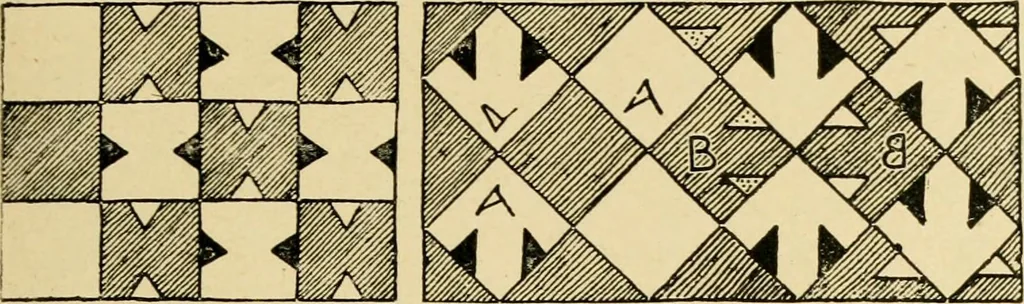 An illustration from Pattern design : a book for students treating in a practical way of the anatomy, planning & evolution of repeated ornament, 1915, leaf 126