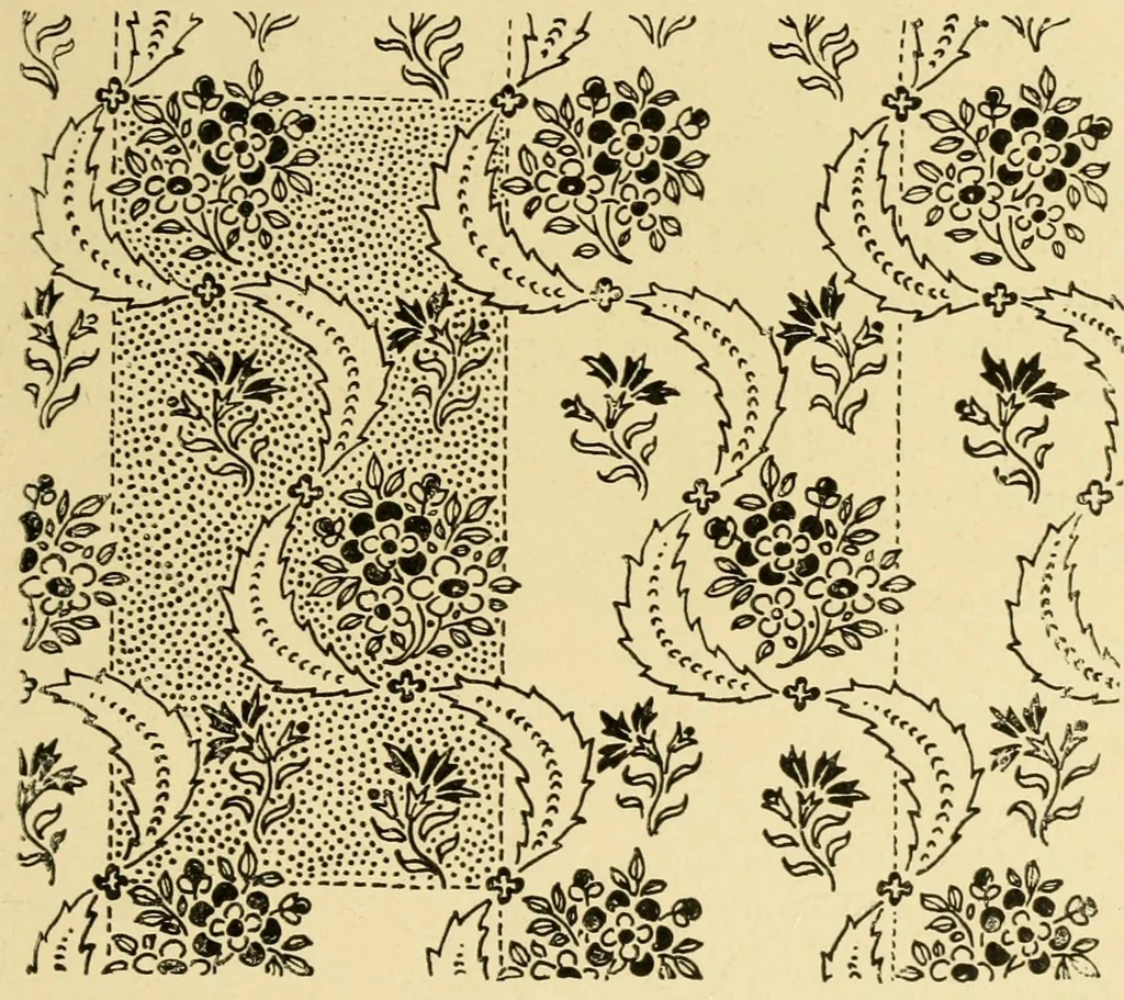 An illustration from Pattern design : a book for students treating in a practical way of the anatomy, planning & evolution of repeated ornament, 1915, leaf 138