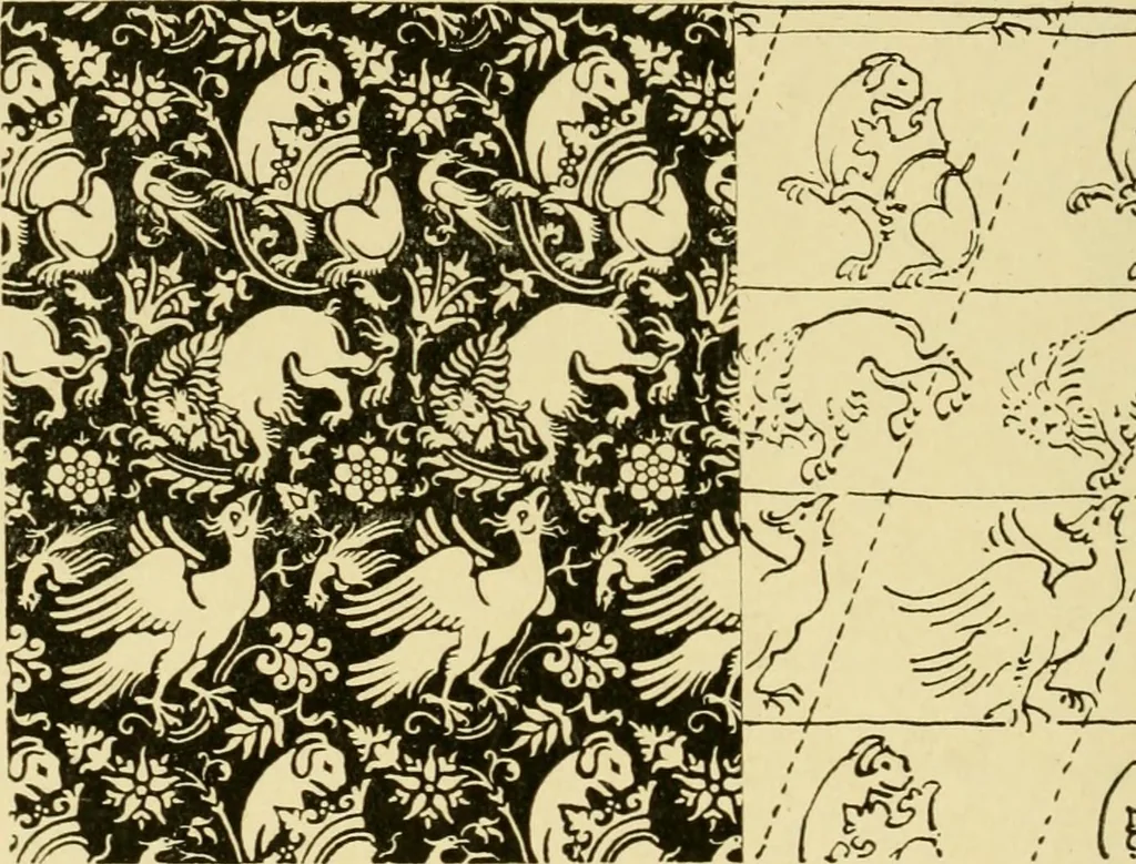 An illustration from Pattern design : a book for students treating in a practical way of the anatomy, planning & evolution of repeated ornament, 1915, leaf 141