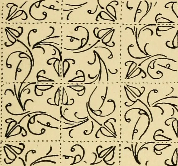 An illustration from Pattern design : a book for students treating in a practical way of the anatomy, planning & evolution of repeated ornament, 1915, leaf 152