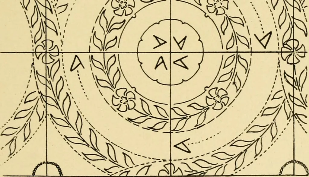 An illustration from Pattern design : a book for students treating in a practical way of the anatomy, planning & evolution of repeated ornament, 1915, leaf 158