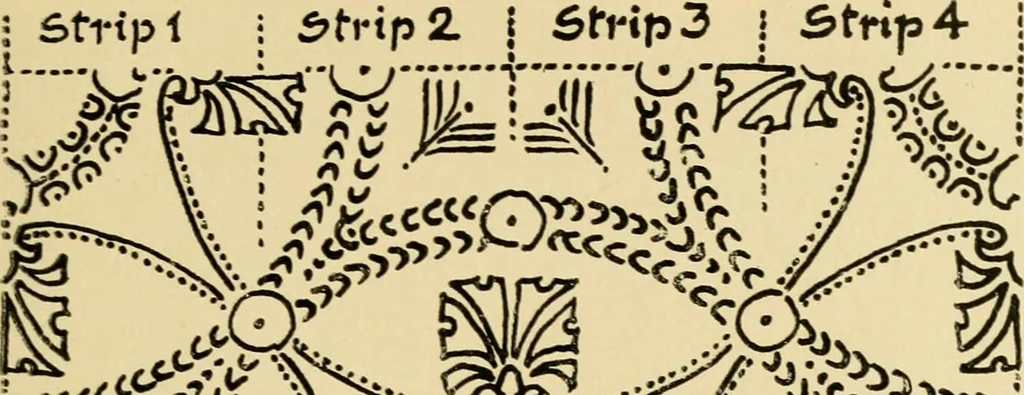 An illustration from Pattern design : a book for students treating in a practical way of the anatomy, planning & evolution of repeated ornament, 1915, leaf 160