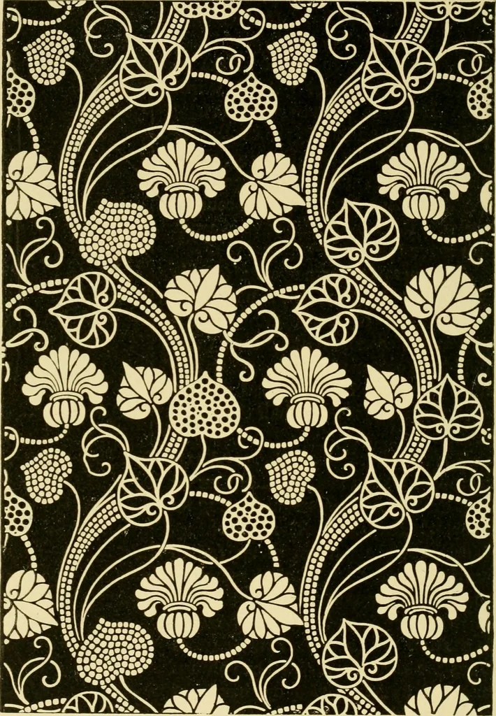 An illustration from Pattern design : a book for students treating in a practical way of the anatomy, planning & evolution of repeated ornament, 1915, leaf 165
