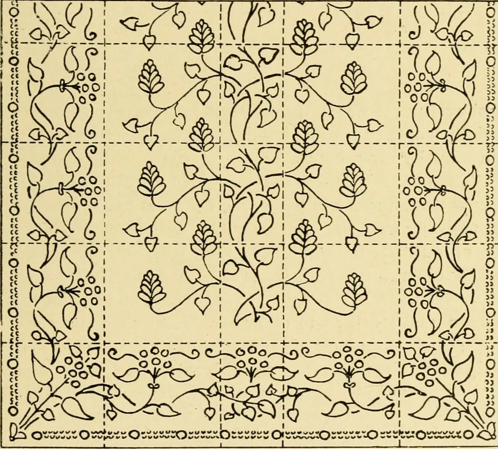 An illustration from Pattern design : a book for students treating in a practical way of the anatomy, planning & evolution of repeated ornament, 1915, leaf 166