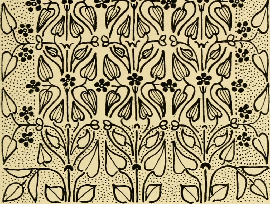 An illustration from Pattern design : a book for students treating in a practical way of the anatomy, planning & evolution of repeated ornament, 1915, leaf 170