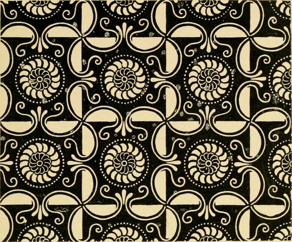 An illustration from Pattern design : a book for students treating in a practical way of the anatomy, planning & evolution of repeated ornament, 1915, leaf 194