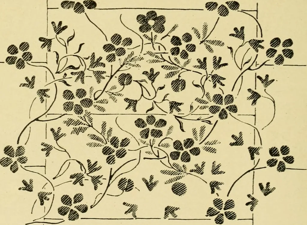 An illustration from Pattern design : a book for students treating in a practical way of the anatomy, planning & evolution of repeated ornament, 1915, leaf 207
