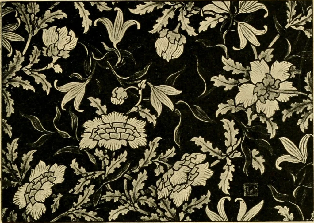 An illustration from Pattern design : a book for students treating in a practical way of the anatomy, planning & evolution of repeated ornament, 1915, leaf 208
