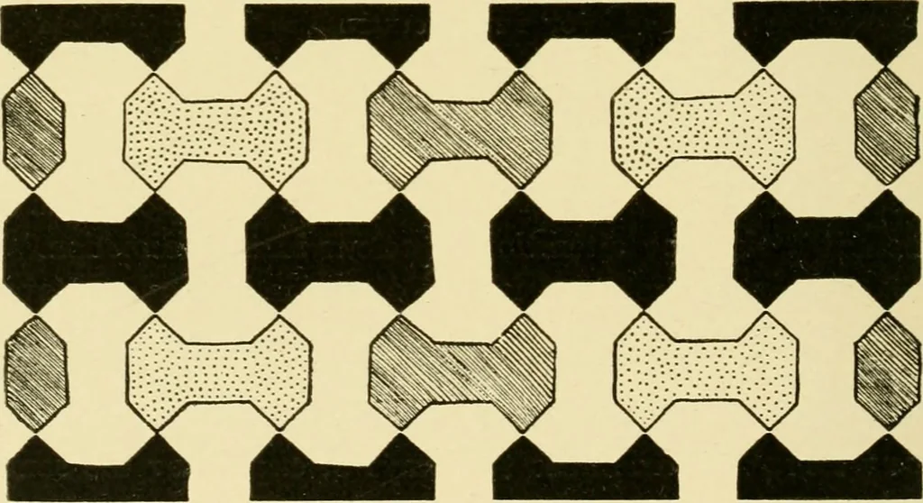 An illustration from Pattern design : a book for students treating in a practical way of the anatomy, planning & evolution of repeated ornament, 1915, leaf 231