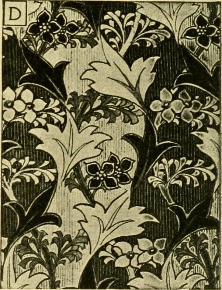 An illustration from Pattern design : a book for students treating in a practical way of the anatomy, planning & evolution of repeated ornament, 1915, leaf 235