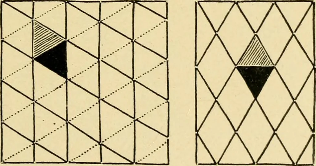 An illustration from Pattern design : a book for students treating in a practical way of the anatomy, planning & evolution of repeated ornament, 1915, leaf 44