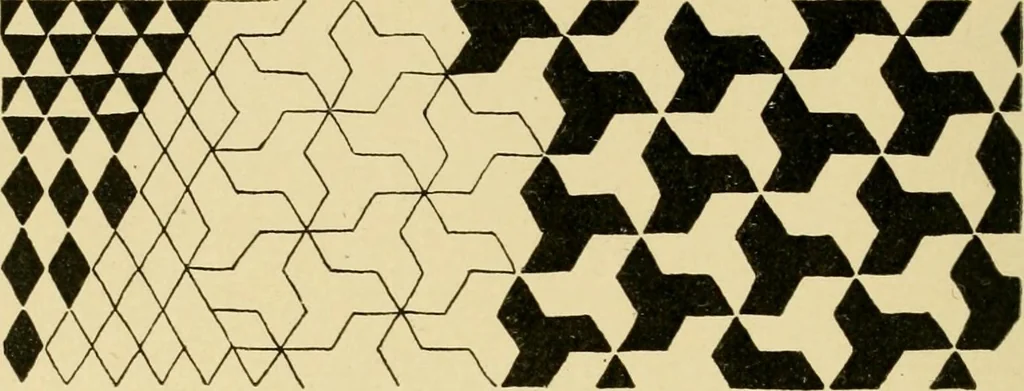 An illustration from Pattern design : a book for students treating in a practical way of the anatomy, planning & evolution of repeated ornament, 1915, leaf 45