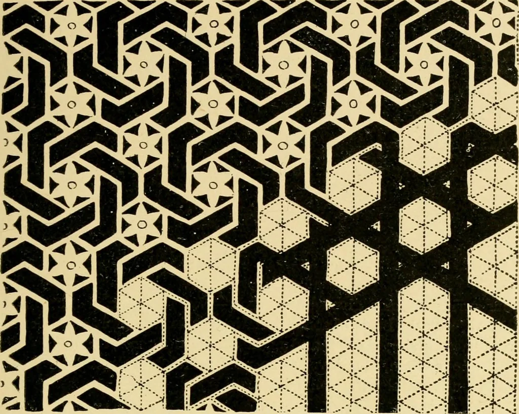 An illustration from Pattern design : a book for students treating in a practical way of the anatomy, planning & evolution of repeated ornament, 1915, leaf 48