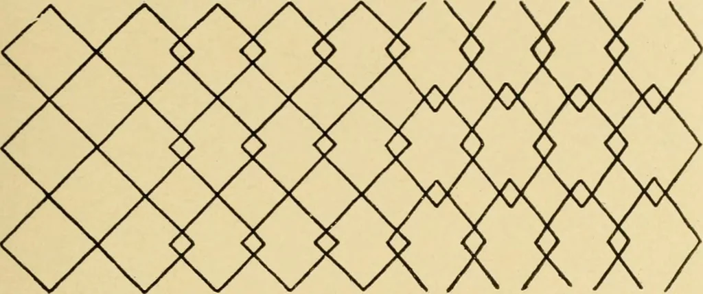 An illustration from Pattern design : a book for students treating in a practical way of the anatomy, planning & evolution of repeated ornament, 1915, leaf 52
