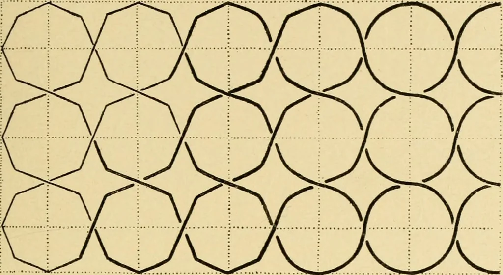An illustration from Pattern design : a book for students treating in a practical way of the anatomy, planning & evolution of repeated ornament, 1915, leaf 54