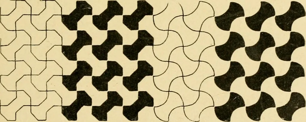 An illustration from Pattern design : a book for students treating in a practical way of the anatomy, planning & evolution of repeated ornament, 1915, leaf 54