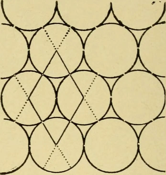 An illustration from Pattern design : a book for students treating in a practical way of the anatomy, planning & evolution of repeated ornament, 1915, leaf 55