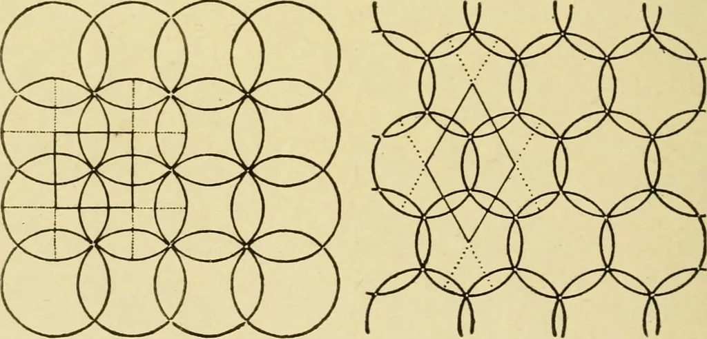 An illustration from Pattern design : a book for students treating in a practical way of the anatomy, planning & evolution of repeated ornament, 1915, leaf 55