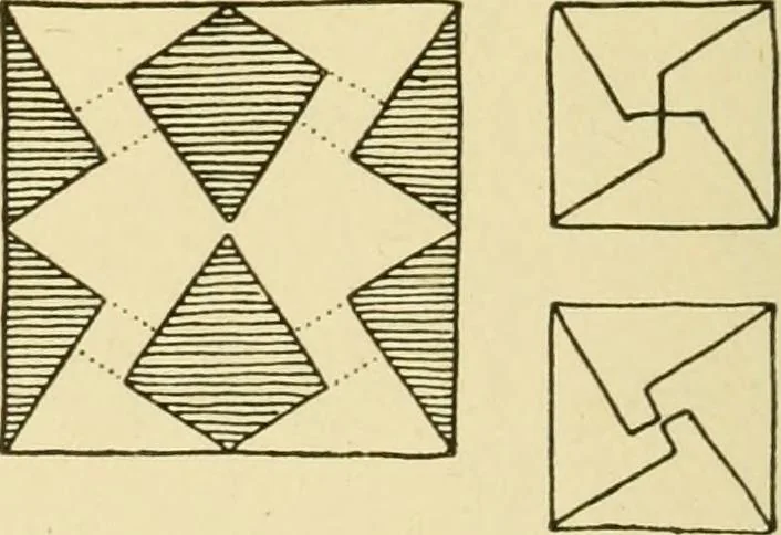 An illustration from Pattern design : a book for students treating in a practical way of the anatomy, planning & evolution of repeated ornament, 1915, leaf 71