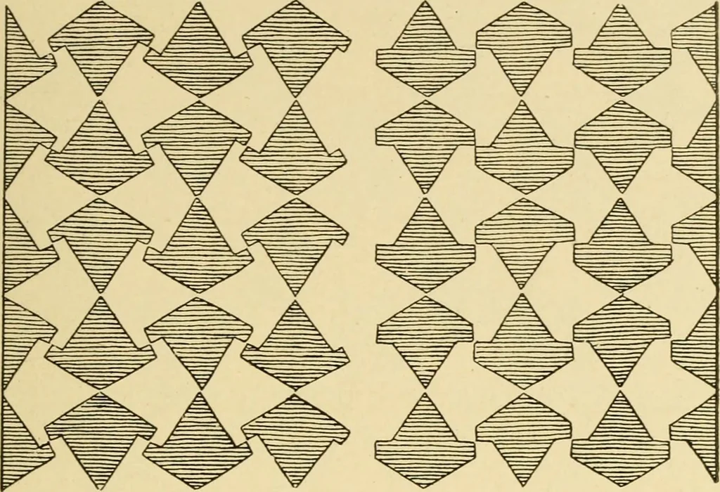 An illustration from Pattern design : a book for students treating in a practical way of the anatomy, planning & evolution of repeated ornament, 1915, leaf 72