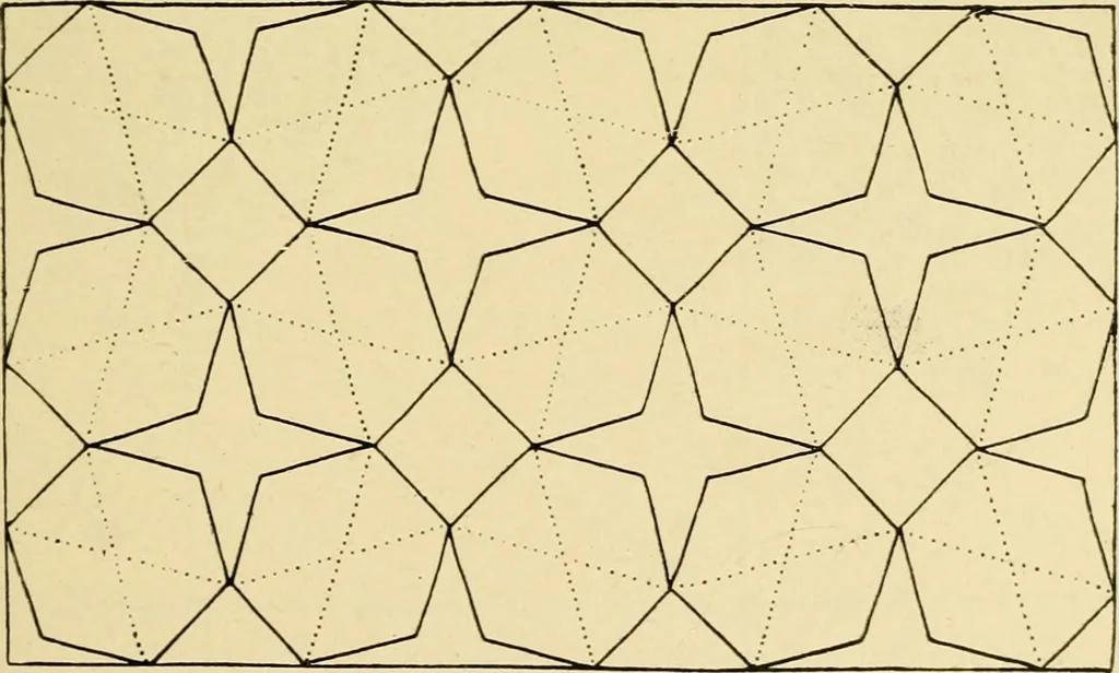 An illustration from Pattern design : a book for students treating in a practical way of the anatomy, planning & evolution of repeated ornament, 1915, leaf 76