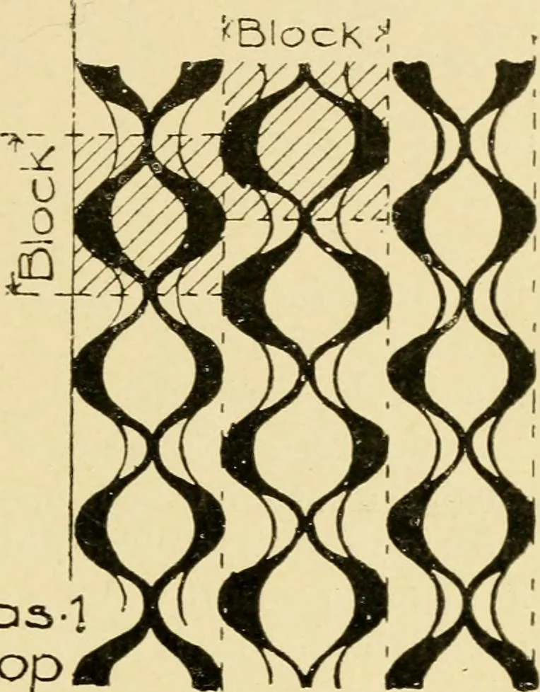 An illustration from Pattern design : a book for students treating in a practical way of the anatomy, planning & evolution of repeated ornament, 1915, leaf 86