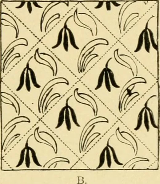 An illustration from Pattern design : a book for students treating in a practical way of the anatomy, planning & evolution of repeated ornament, 1915, leaf 88