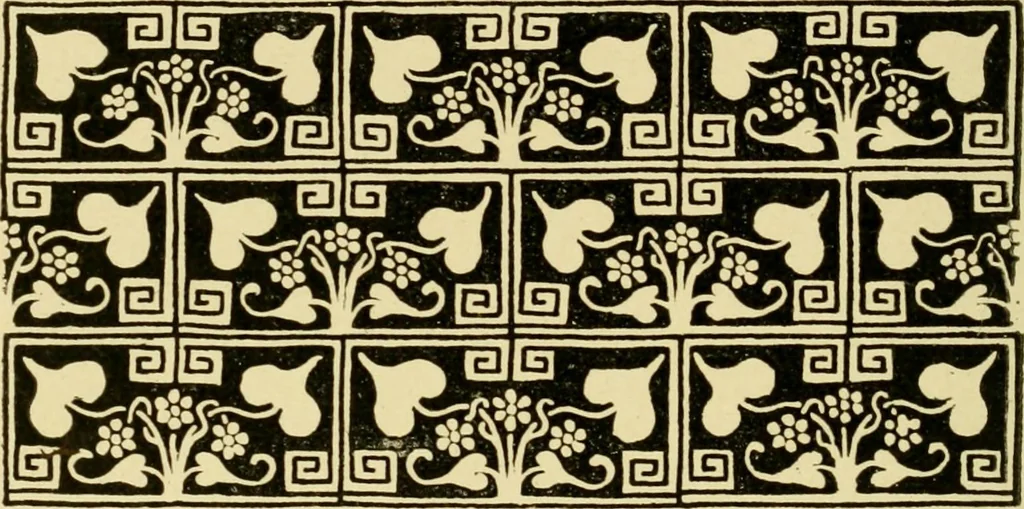 An illustration from Pattern design : a book for students treating in a practical way of the anatomy, planning & evolution of repeated ornament, 1915, leaf 95