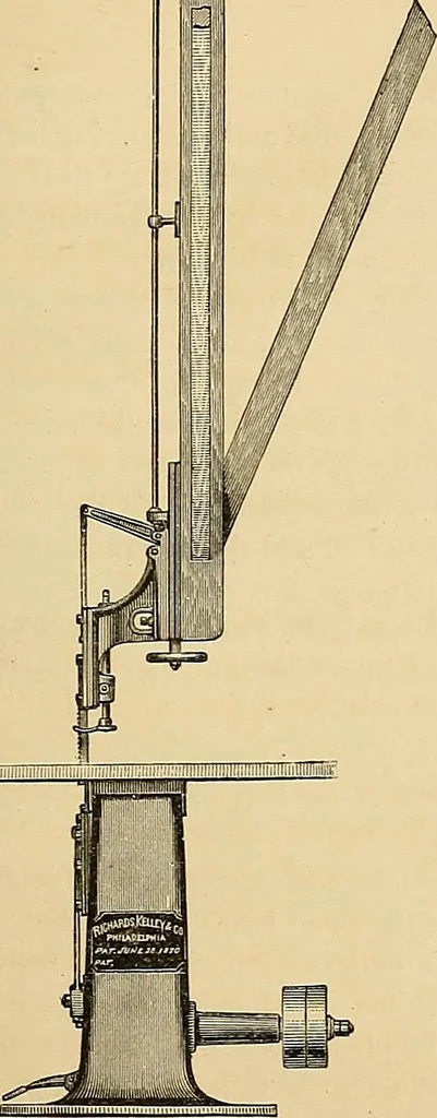 An illustration from Pattern-making machinery manufactured by Richards, London & Kelley, Atlantic works, Philadelphia, 1873, leaf 20