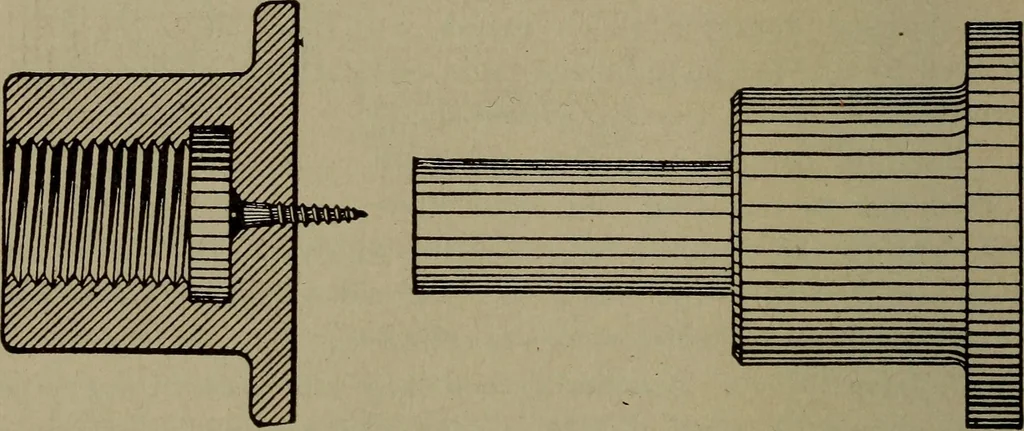 An illustration from Pattern making; a practical treatise for the pattern maker on wood-working and wood turning, tools and equipment, construction of simple and complicated patterns, modern molding machines and molding practice, 1916, leaf 141