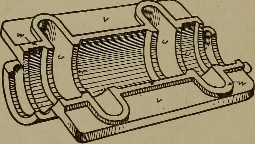 An illustration from Pattern making; a practical treatise for the pattern maker on wood-working and wood turning, tools and equipment, construction of simple and complicated patterns, modern molding machines and molding practice, 1916, leaf 185
