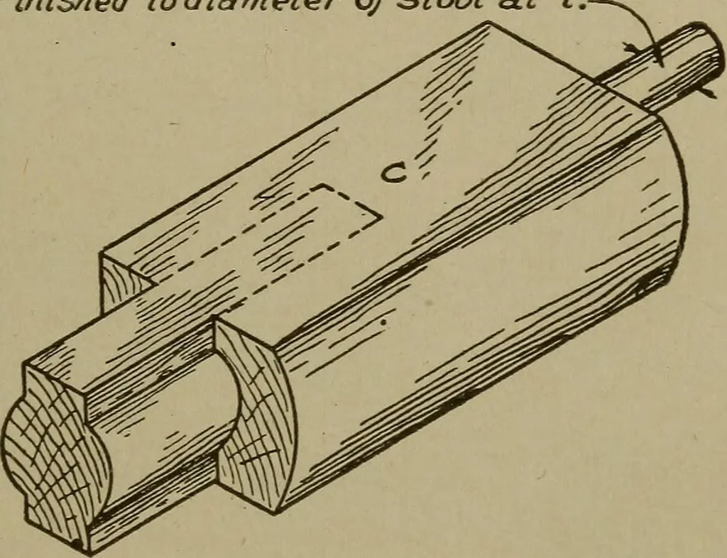 An illustration from Pattern making; a practical treatise for the pattern maker on wood-working and wood turning, tools and equipment, construction of simple and complicated patterns, modern molding machines and molding practice, 1916, leaf 208