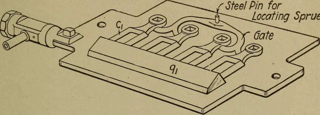 An illustration from Pattern making; a practical treatise for the pattern maker on wood-working and wood turning, tools and equipment, construction of simple and complicated patterns, modern molding machines and molding practice, 1916, leaf 210