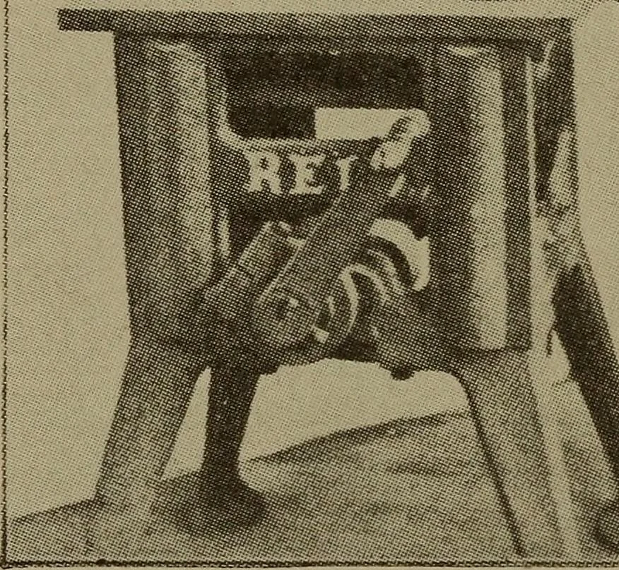 An illustration from Pattern making; a practical treatise for the pattern maker on wood-working and wood turning, tools and equipment, construction of simple and complicated patterns, modern molding machines and molding practice, 1916, leaf 211