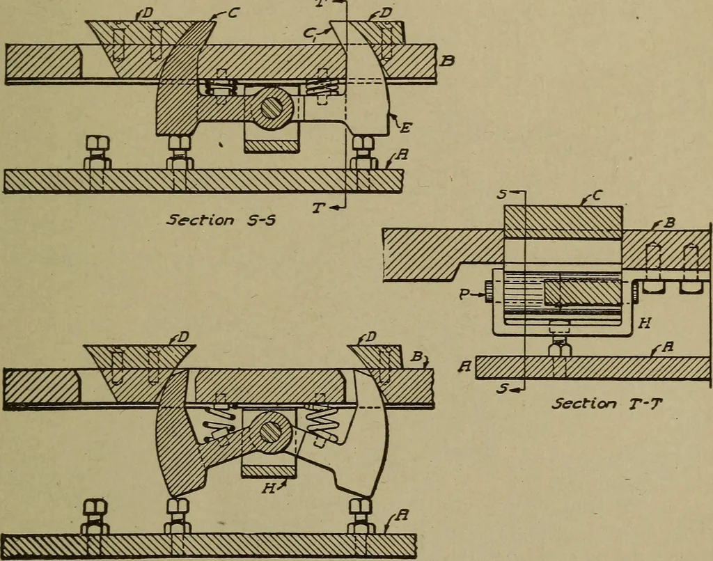 An illustration from Pattern making; a practical treatise for the pattern maker on wood-working and wood turning, tools and equipment, construction of simple and complicated patterns, modern molding machines and molding practice, 1916, leaf 212