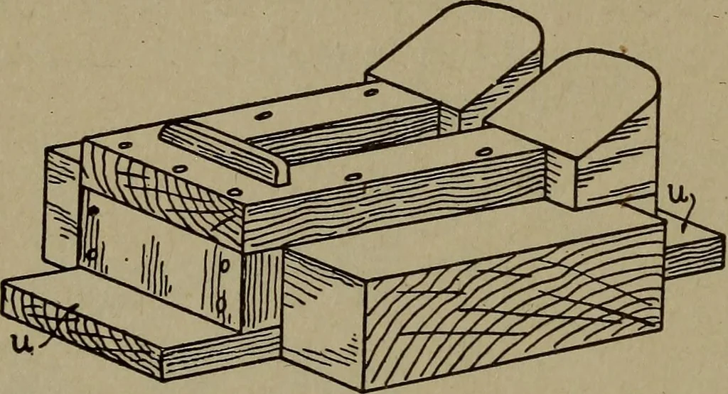 An illustration from Pattern making; a practical treatise for the pattern maker on wood-working and wood turning, tools and equipment, construction of simple and complicated patterns, modern molding machines and molding practice, 1916, leaf 215