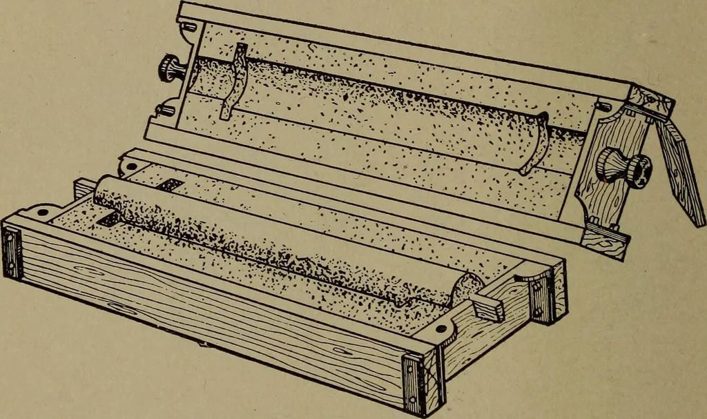 An illustration from Pattern making; a practical treatise for the pattern maker on wood-working and wood turning, tools and equipment, construction of simple and complicated patterns, modern molding machines and molding practice, 1916, leaf 229